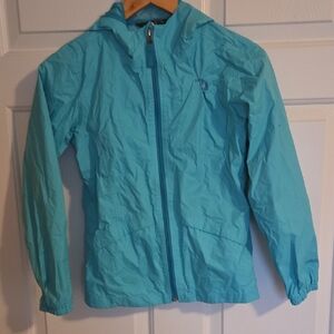 The North Face Girls' Aqua Hooded Rain Jacket. Medium